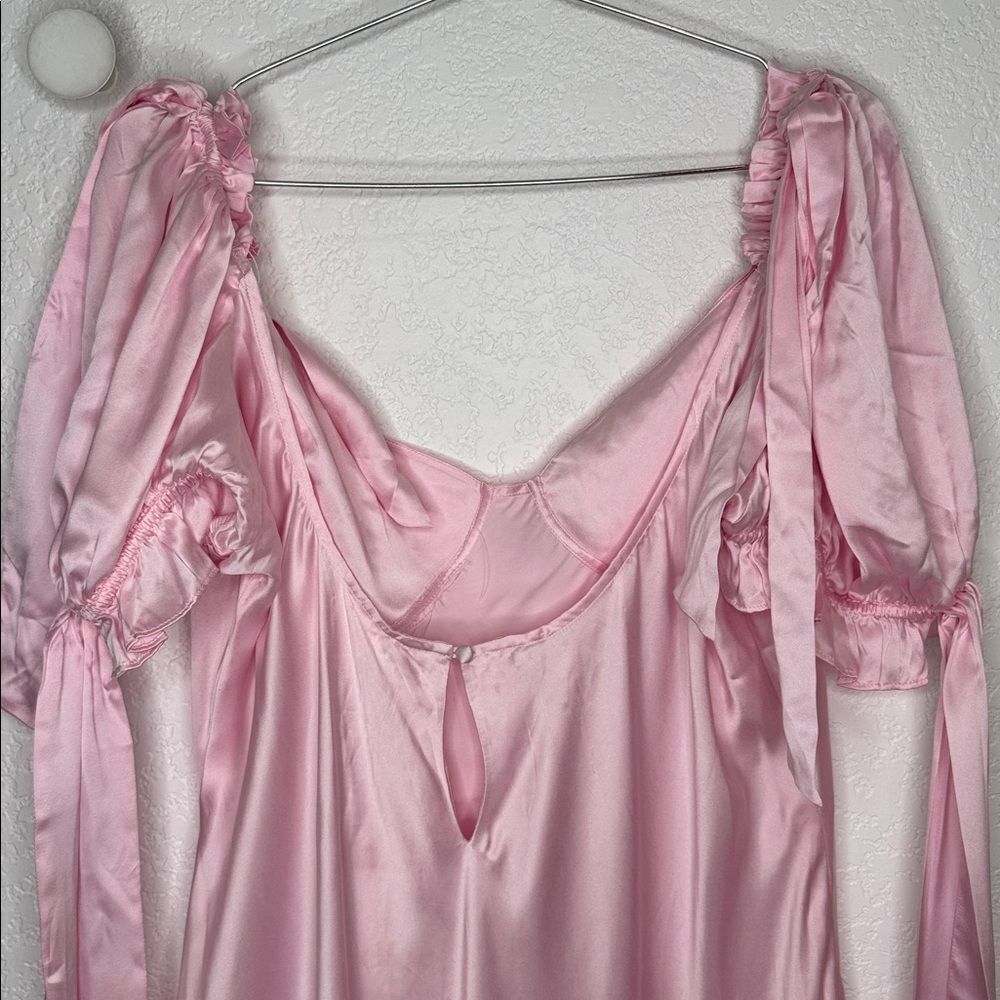 NWT SELKIE The Baby Soft Poet Slip Dress Size 5X Revolve Silk Revolve Baby Pink - Picture 9 of 16